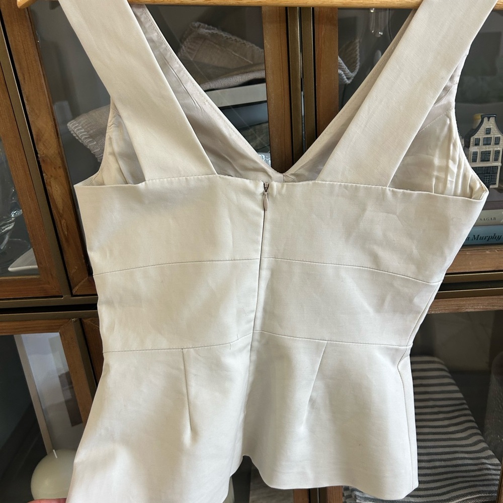 Sandra Angelozzi / Femme de Carriere Cream Sleeveless Top - Picture 8 of 12